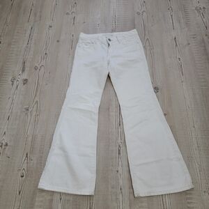 Banana Republic White Classic Flared Jeans